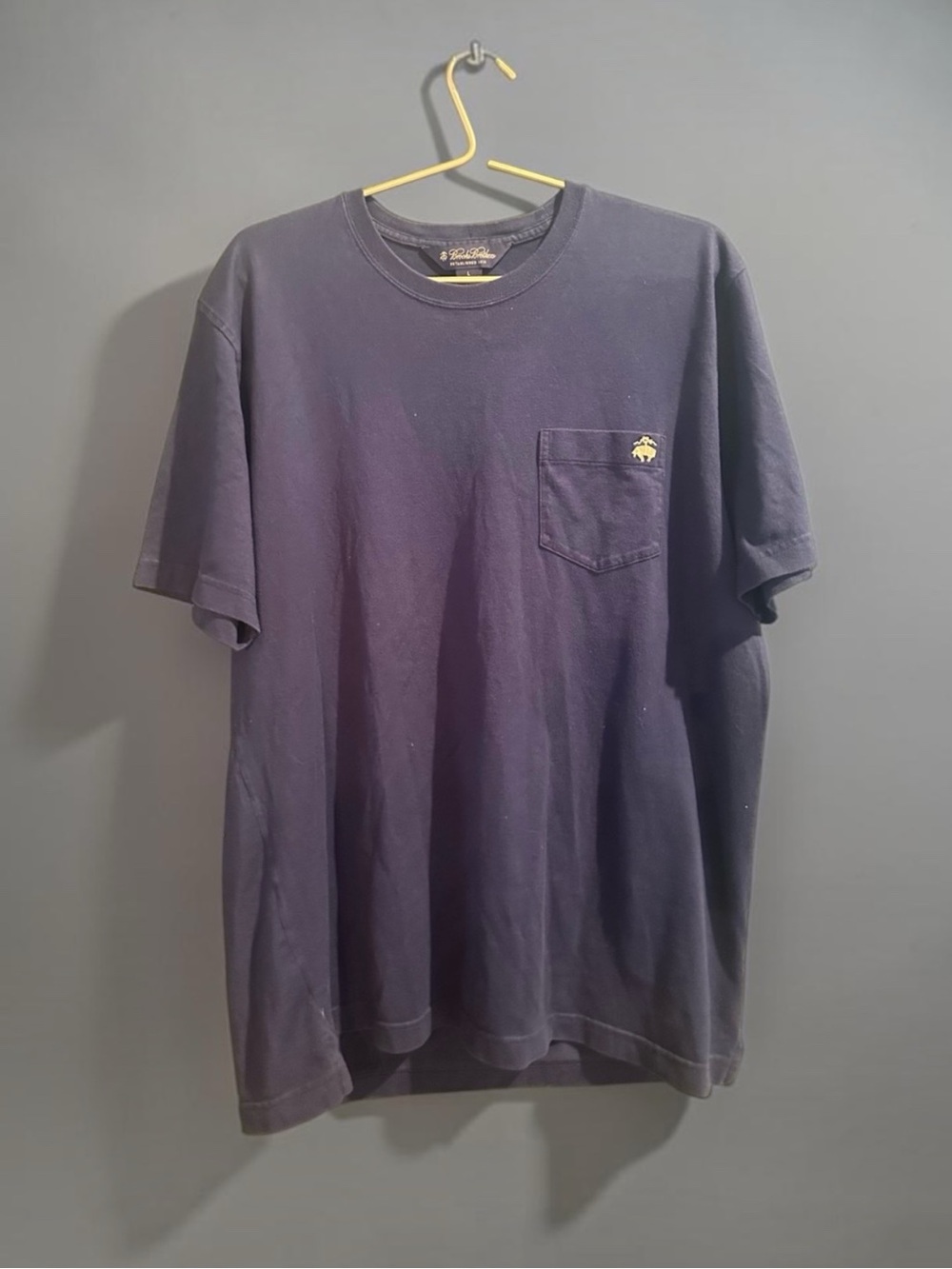 Brooks Brothers Navy Short-Sleeve Pocket Crewneck Tee